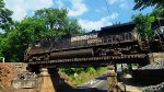 Third of three lite units on the Southern's Old Main line crosses over Campbell Ave. on its way back to Montview Yard after having delivered interchange traffic to CSX in downtown Lynchburg.